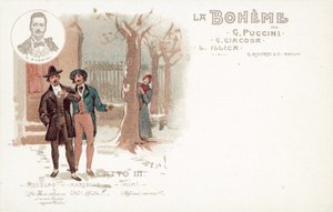 Akt trzeci, La Boheme (kolor lito) autorstwa French School