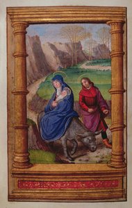 Dodaj 35214 f.72v Lot do Egiptu, z Book of Hours, Paryż autorstwa French School