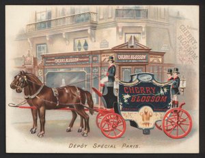 Reklama perfum Cherry Blossom (chromolitho) autorstwa French School