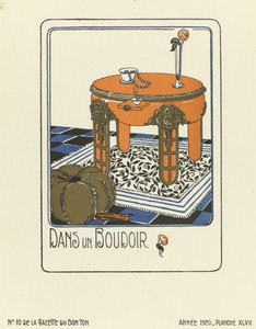 Reklama "Dans un Boudoir", wyd. 1920 (odbitka szablonowa) autorstwa French School