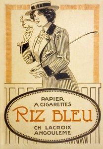 Reklama papierosów Riz Bleu autorstwa French School