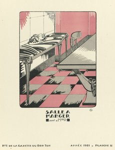 Reklama "Salle a Manger", wyd. 1921 (druk pochoir) autorstwa French School