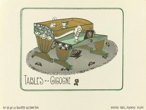 Reklama "Tables - Gigogne", wyd. 1920 (druk szablonowy) autorstwa French School