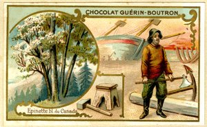 Chromolitografia reklamowa czekoladek Guérin Boutron (chromolitografia) autorstwa French School