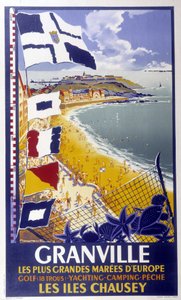 Plakat reklamowy Granville i Chausey Islands, XX wiek Deb. autorstwa French School