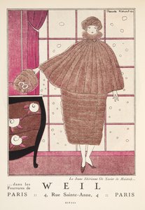 Reklama "Weil", z Gazette de Bon Ton, wyd. 1920 (druk szablonowy) autorstwa French School