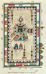 Plan lotniczy Masjid-el-Haram i Kaabah, Mekka autorstwa French School