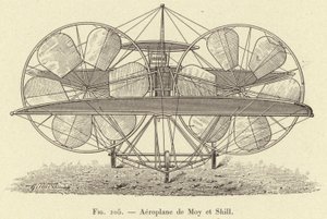 Samolot de Moy et Shill (grawerowanie) autorstwa French School