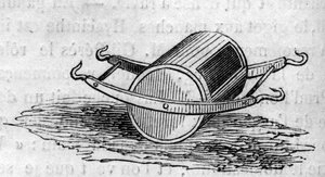 Maszyna rolnicza: drzwi dystrybutora nawozów zaprezentowane na paryskim konkursie rolniczym w 1860 r. Grawer „” Le Monde Illustré” nr 172 z 28 lipca 1860 r. autorstwa French School