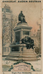 Alexandre Dumas, powieściopisarz, 1803-1870, wzniesiony plac Malesherbes autorstwa French School