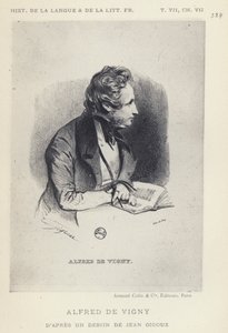 Alfred De Vigny (lito) autorstwa French School
