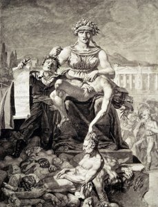 Alegoria terroru (rycina) autorstwa French School