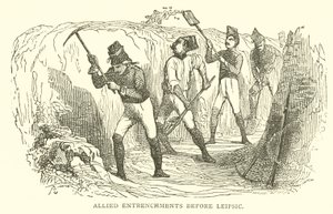 Okopy sprzymierzone przed leipsic (grawerowanie) autorstwa French School