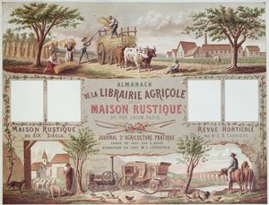 Almanach ilustrujący tradycyjne i nowoczesne metody uprawy. ok. 1870-80 autorstwa French School