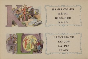 Alfabet fosfatynowy Falieres (kolor lito) autorstwa French School
