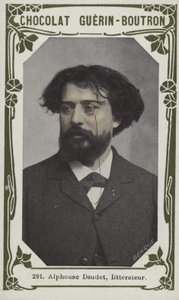 Alphonse Daudet, literat (kolorowe zdjęcie) autorstwa French School