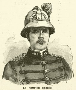Alphonse Garbez, francuski strażak (grawerowanie) autorstwa French School