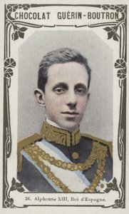 Alfons XIII, Roi dEspagne (kolorowe zdjęcie) autorstwa French School