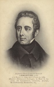 Alphonse de Lamartine (1790-1869), francuski pisarz, poeta i polityk (litografia) autorstwa French School