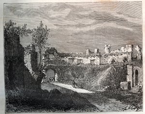 Amfiteatr Frejus - grawer w „La France illustrée: geografia, historia, administracja statystyczna” V.A. Malt-Browna. 1884 autorstwa French School