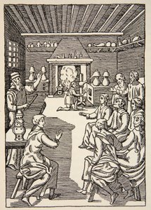 Lekcja alchemii w XIV wieku, kopia Borisa Mestchersky
