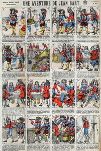 Przygoda Jeana Barta (1650 - 1702), francuskiego korsarza. Obrazowanie epinal z końca XIX wieku. autorstwa French School