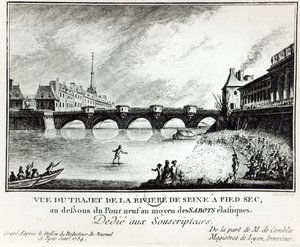 Próba przejścia przez Sekwanę, 1784 autorstwa French School