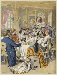 Uczta zaręczynowa w Alzacji autorstwa French School
