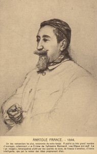 Anatole France (1844-1924), francuski poeta, dziennikarz i powieściopisarz (litografia) autorstwa French School