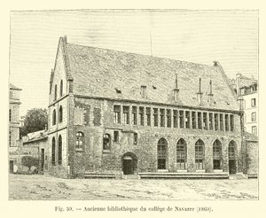 Dawna biblioteka kolegium Nawarry, 1860 autorstwa French School