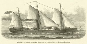 Angleterre, Royal-Sovereign, aplikacja du systeme Coles (grawerowanie) autorstwa French School