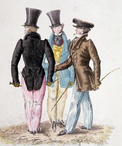 Anglomanie, mężczyźni w garniturach - lito autorstwa French School
