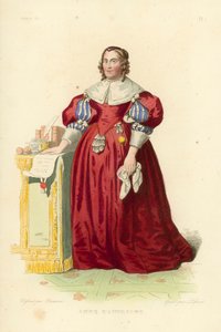 Anna Austriaczka (kolorowy grawerunek) autorstwa French School