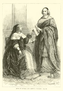 Anna Austriaczka i kardynał Mazarin autorstwa French School
