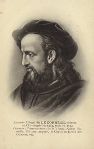 Antonio da Correggio, włoski malarz (litografia) autorstwa French School