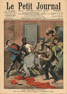 Zabawa Apaczów, ilustracja z „Le Petit Journal”, dodatek ilustr., 28 lipca 1907 r. autorstwa French School