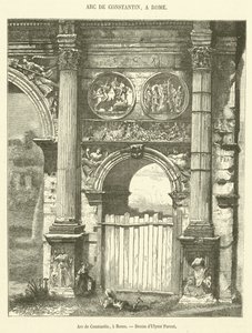Arc de Constantin, Rzym (rycina) autorstwa French School
