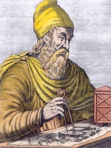 Archimedes (287-212 pne) (późniejsze zabarwienie) autorstwa French School