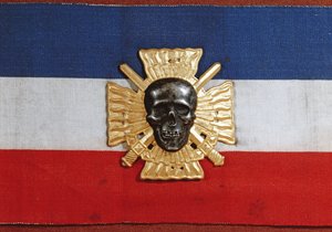 Odznaka Croix-de-Feu, lata 30. (materiał i metal) autorstwa French School