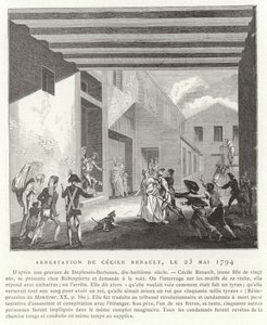 Aresztowanie Cecile Renault, Paryż, 23 maja 1794 r. autorstwa French School