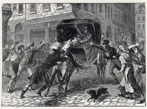 Aresztowanie Georgesa Cadoudala (1771-1804), głównego chouana podczas wojen wandejskich, 9 marca autorstwa French School