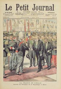 Przybycie prezydenta Republiki Francuskiej Loubeta do Rzymu z wizytą państwową we Włoszech w kwietniu 1904, ilustracja na okładce „Le Petit Journal”, 1 maja 1904