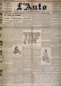 Artykuł o przybyciu pierwszej rundy Francji - w „”L
