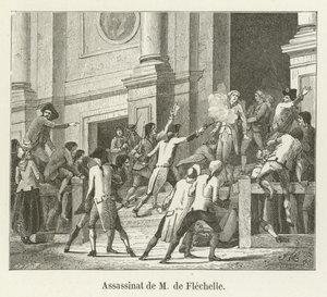 Zabójstwo Madame de Flechelle autorstwa French School