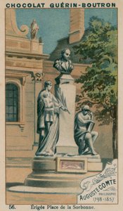 Auguste Comte, filozof, 1798-1857, wzniesiony Place de la Sorbonne autorstwa French School