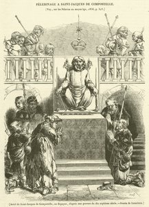 Ołtarz Santiago de Compostela, Hiszpania (grafika) autorstwa French School