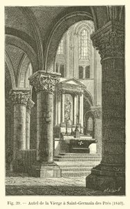 Ołtarz Dziewicy w Saint-Germain des Pres, 1840 autorstwa French School