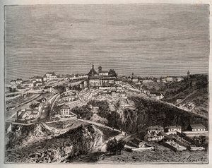 Avallon - Bourgogne-Franche-Comte - grawer w „La France illustrée: geografia, historia, administracja statystyczna” autorstwa V.A. Malt-Browna. 1884 autorstwa French School
