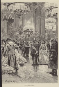 Bal w Pałacu Zimowym (grafika) autorstwa French School