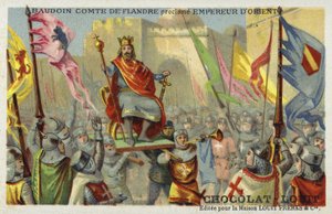Baldwin IX, hrabia Flandrii, ogłoszony cesarzem Konstantynopola, 1204 autorstwa French School